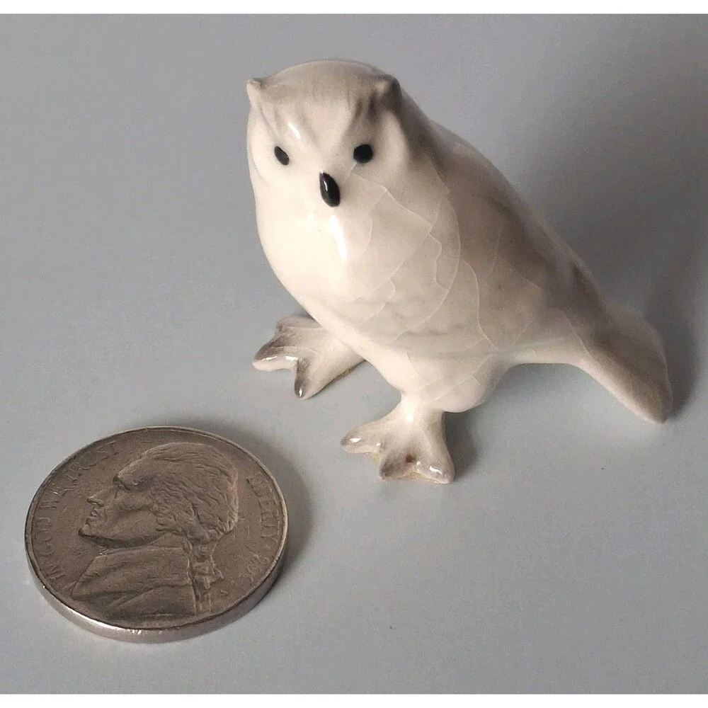 Hagen Renaker Animal Miniature Figurine Snow Owl Vintage Retired - Picture 2 of 8